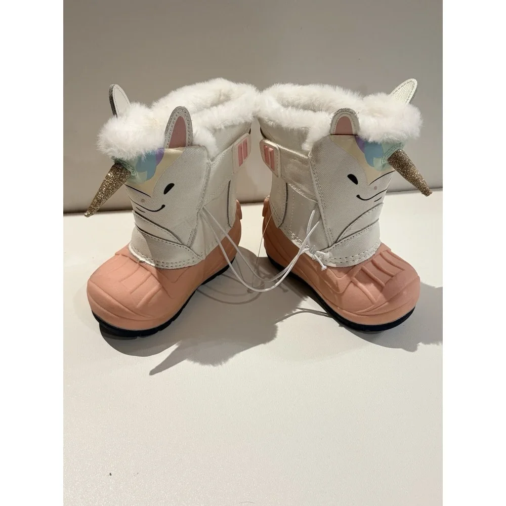 Toddler Frankie Unicorn Winter Boots White/Pink‎ - Cat & Jack - SIZE 5 NWOT
